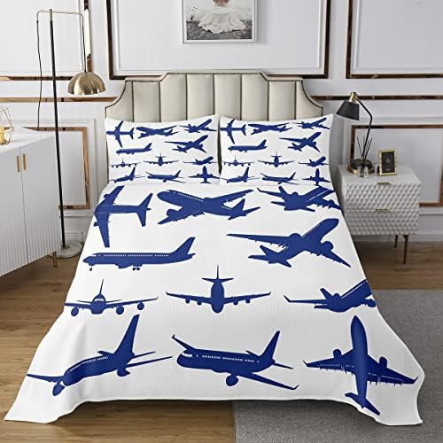 Feelyou Kids Airplane Sheet Set Twin Size with Deep Pocket