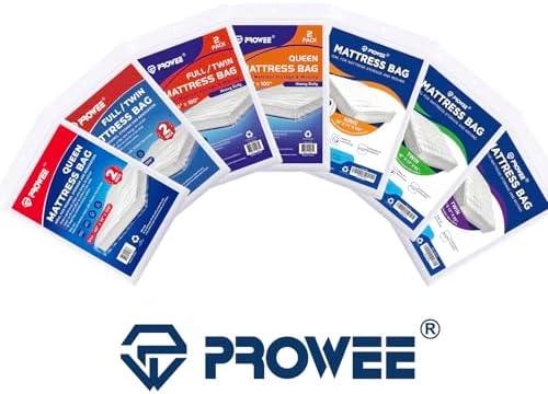 PROWEE 2 Pack Heavy Duty Mattress Bags for Moving and Storage