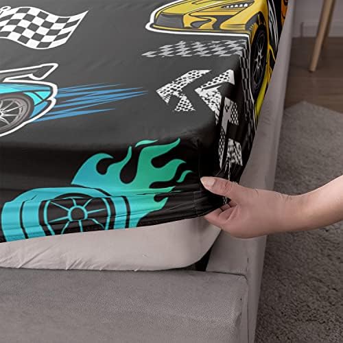 HOSIMA Kids Sports Car 3-Piece Bedding Set