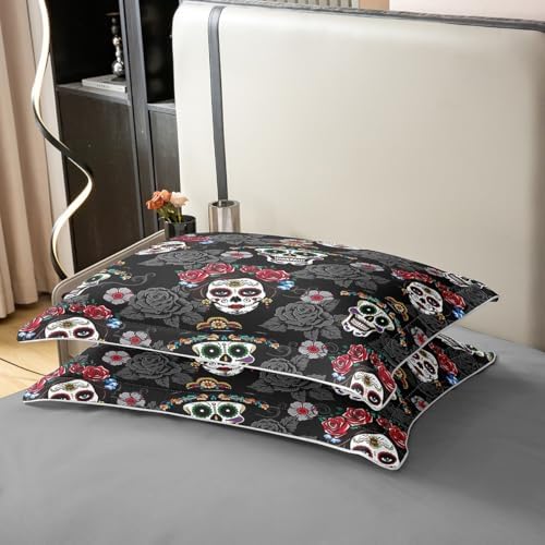 Castle Fairy Sugar Skull Duvet Set Queen Size 3 Pcs 1