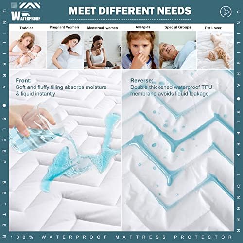 UNILIBRA Full Size Waterproof Mattress Protector Quilted