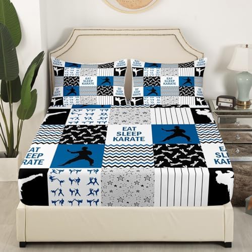 Castle Fairy Karate Fitted Sheet Twin Size