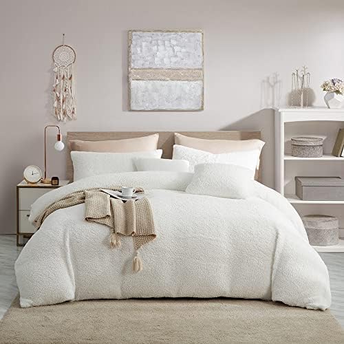 CinYana Sherpa Fleece Duvet Cover Set 5 Piece Reversible