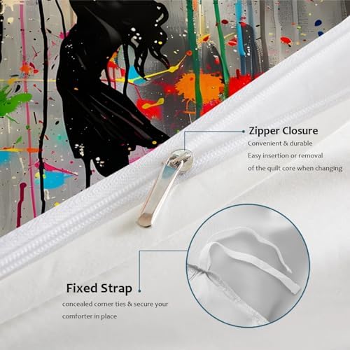 Kids Duvet Cover Set with Zipper Pillowcases