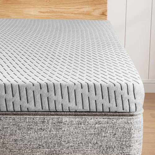 HOMRELEXA Bamboo Mattress Toppers 4 Inch Cooling Gel