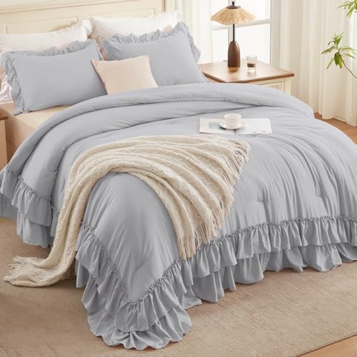 Andency Light Gray Twin Comforter Set 2 Pieces 1