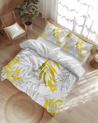 3-Piece Queen Duvet Cover Set with Zipper and Pillow Cases