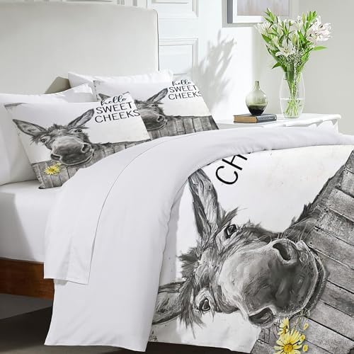 Funny Donkey Duvet Cover Set with Pillowcases