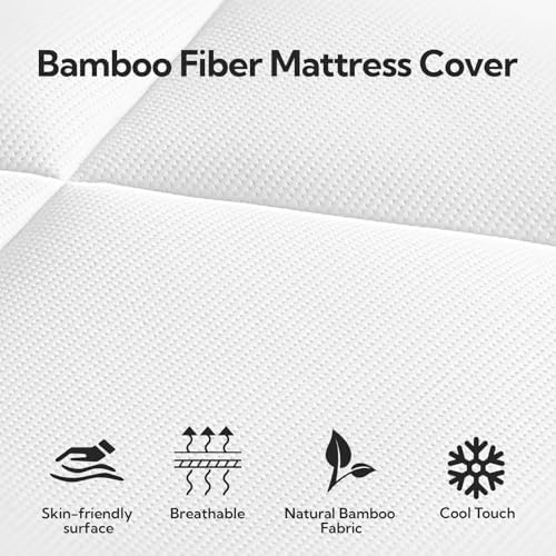 Maxzzz Twin Mattress Pad with Cooling Memory Foam
