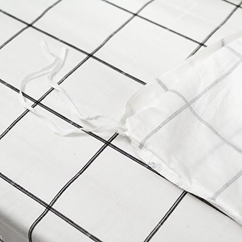 FADFAY Grid Duvet Cover Set 3 Pieces Twin XL Size
