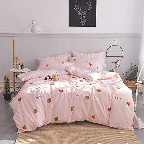AOJIM Pink Kids Duvet Cover Set Twin XL 3pcs