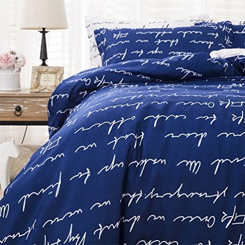 Homebed Full Queen Duvet Cover Set 3-Piece Reversible Love Letters
