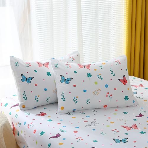Wajade Butterfly Queen Comforter Set for Girls