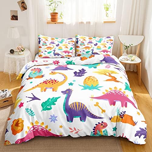 Dinosaur Bed Set for Kids Full Size 3 Piece