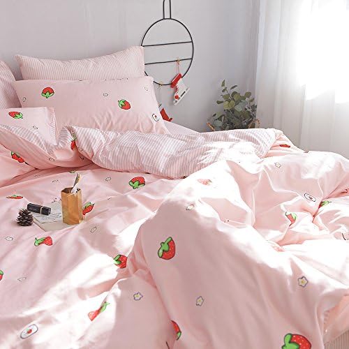 AOJIM Pink Kids Duvet Cover Set Twin XL 3pcs