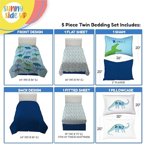 Sunny Side Up Dino Roar Twin Comforter Set