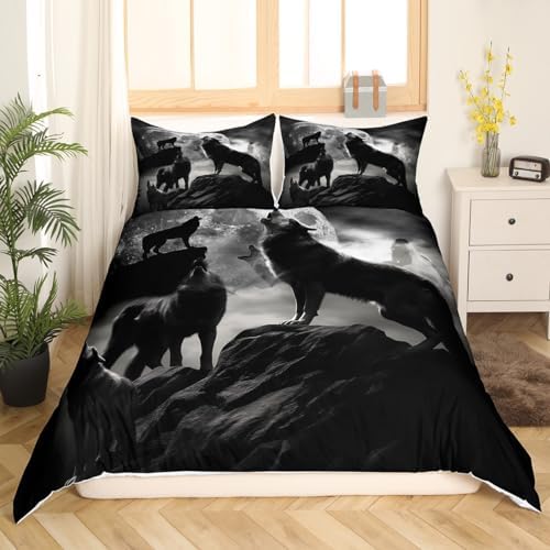 Erosebridal Wolf Duvet Cover Set Queen Size