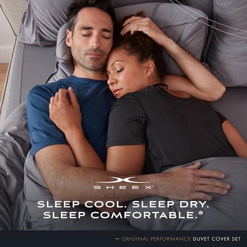 SHEEX Cooling Duvet Cover Set FullQueen Black 1