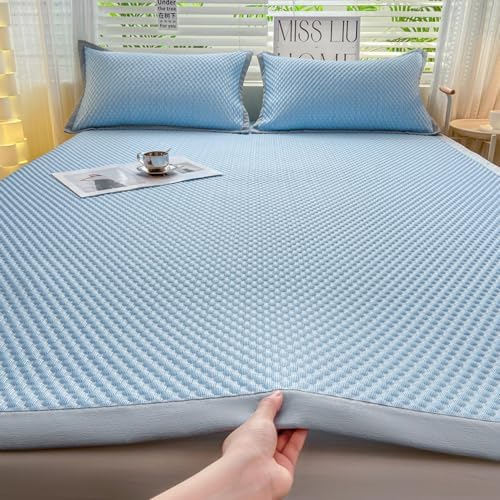 Cooling Mattress Topper Set with Pillowcase for Summer Comfort