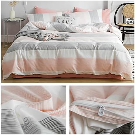 HighBuy Reversible Striped Duvet Cover Set Twin XL