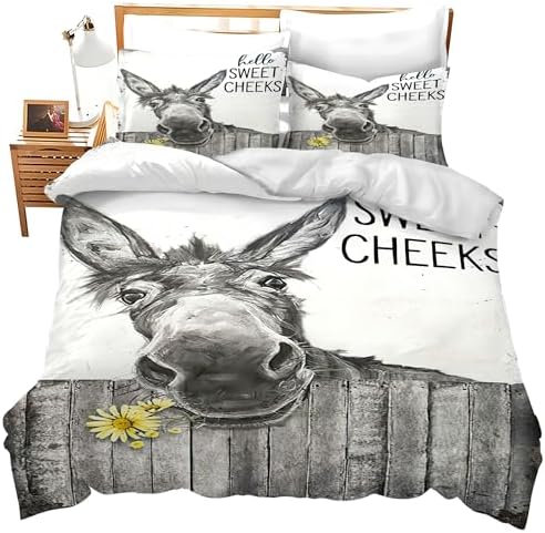 Funny Donkey Duvet Cover Set with Pillowcases