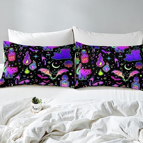 Feelyou Halloween Duvet Cover Set with Pillow Cases