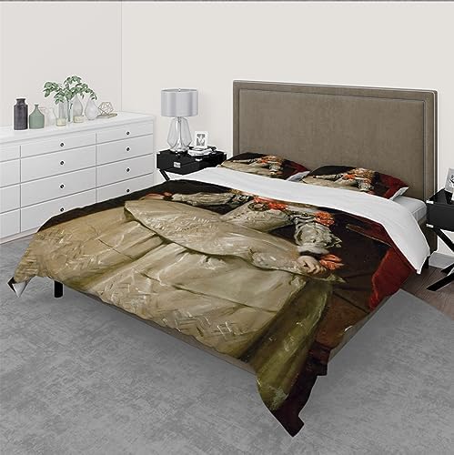 HOBBOY Court Style Duvet Cover Set 3 Piece with Zipper