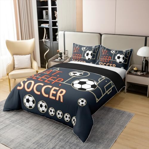 Feelyou Soccer Duvet Cover Set Twin No Comforter 1