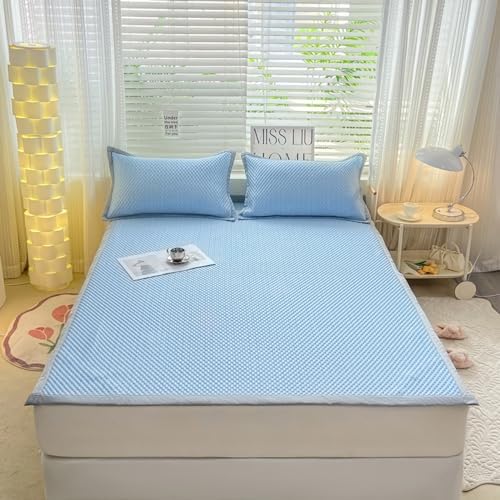 Cooling Mattress Topper Set with Pillowcase for Summer Comfort