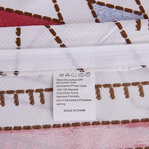 GETIANN Soft White Geometry Duvet Cover Set Twin
