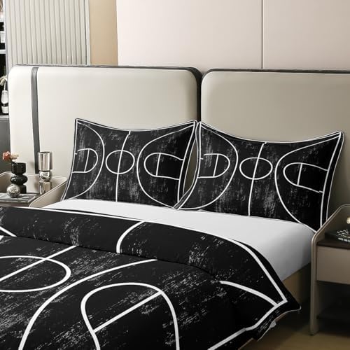 Feelyou Basketball Duvet Cover Set 2Pcs Cotton Kids Bedding