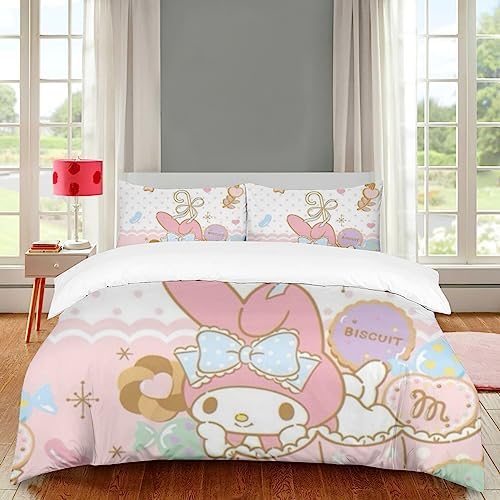 Ultra Soft Kids Comforter Set with Cartoon My Bunny Melody Pattern 1