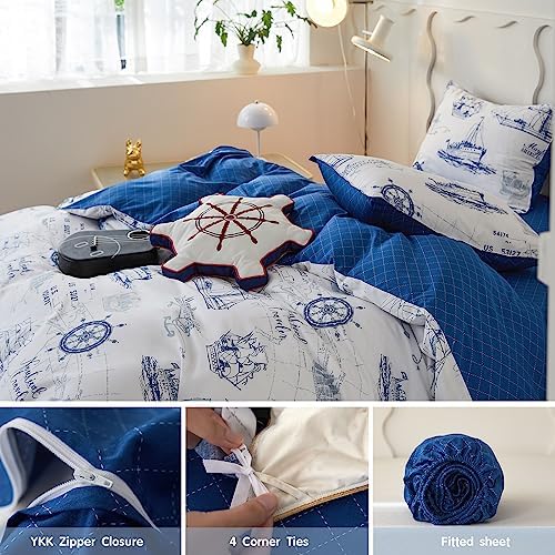 SimpleOpulence Organic Cotton Duvet Cover Set Twin 3Pcs