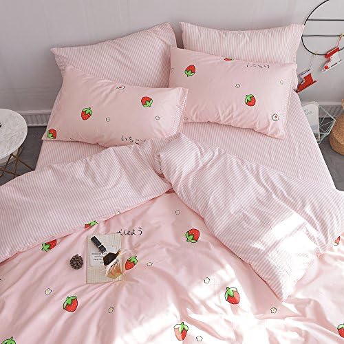 AOJIM Pink Kids Duvet Cover Set Twin XL 3pcs
