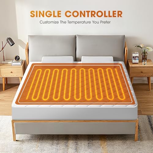 Valthie Heated Mattress Pad Twin XL 39x80 White