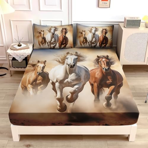 Western Desert Horse Bedding Set Twin Size