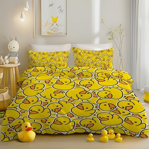 ARIGHTEX Yellow Duvet Cover Set for Kids - Queen Size
