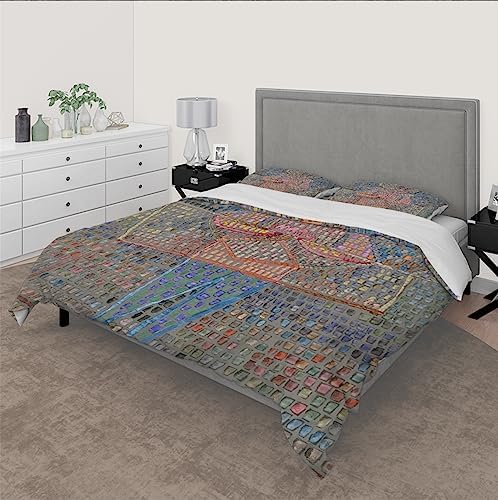 HOBBOY Paul Klee Art 3pc Duvet Set with Zipper Pillowcases