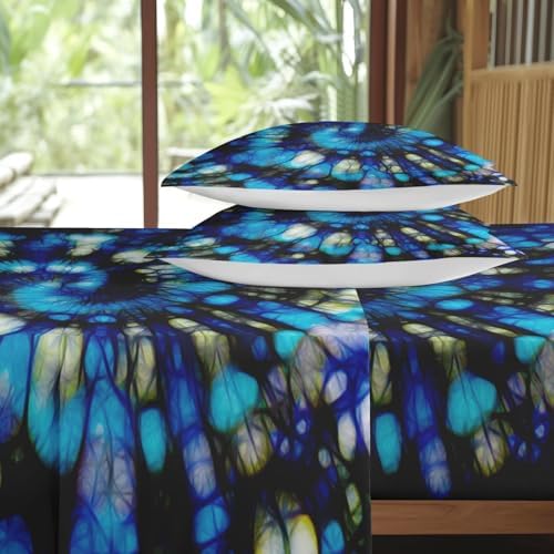 Pamnest Full Size Bed Sheet Set with Tie Dye Design 1