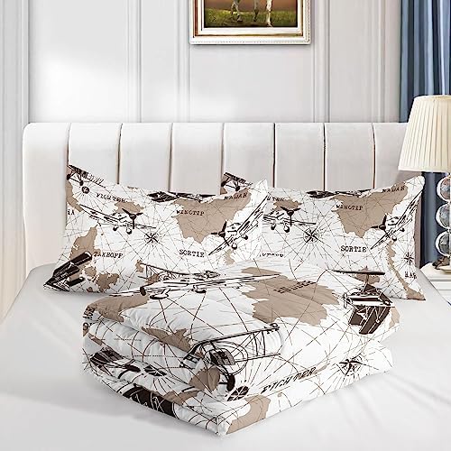 Datura Home Kids Comforter Set 3Pcs Twin Fighter Print