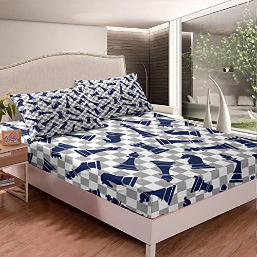 Erosebridal Chess Board Bed Sheet Set Twin Size