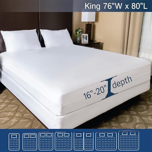 Four Seasons Essentials King Mattress Protector Waterproof Zippered Cover