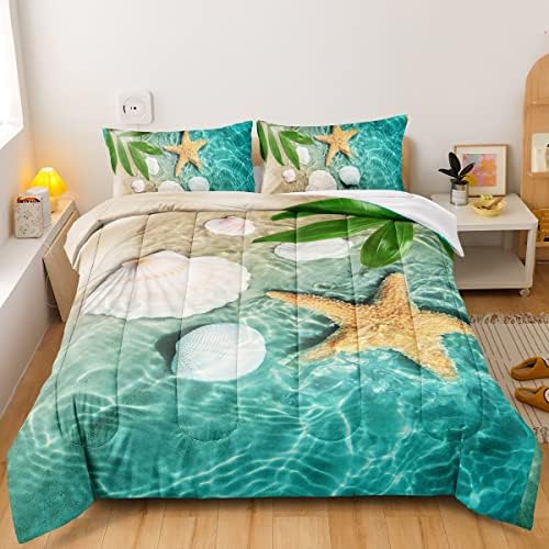 BDUCOK Ocean Themed Comforter Set Queen Size