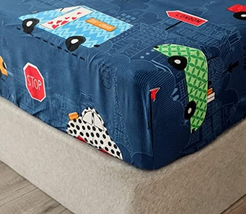 Feelyou Kids Cartoon Cars Bed Sheet Set King Size