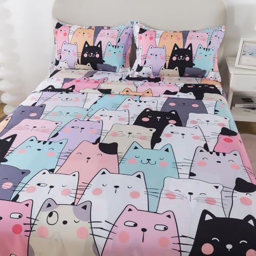 ADASMILE A S Cat Bedding Set for Kids