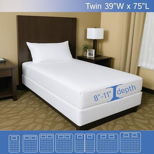 Four Seasons Essentials Twin Mattress Encasement Zippered Waterproof Protector
