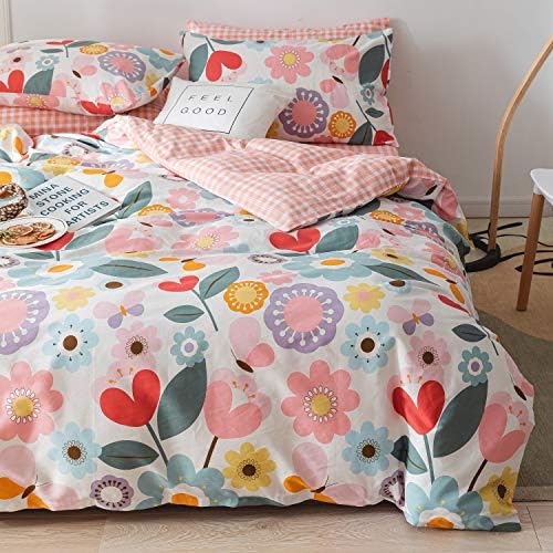 CottonLife Floral Duvet Cover Twin 3 pcs Set