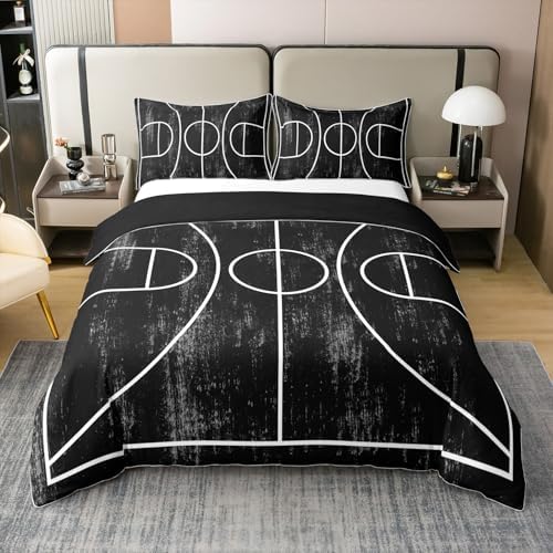 Feelyou Basketball Duvet Cover Set 2Pcs Cotton Kids Bedding
