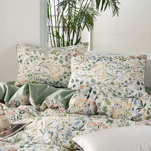 BUPIRD Floral Twin Duvet Cover Set 3 Pieces