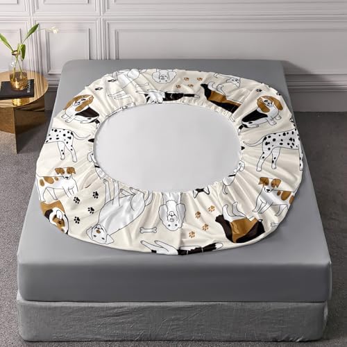 XYNHML Cartoon Dog Sheet 4Pcs Bedding Set for Kids